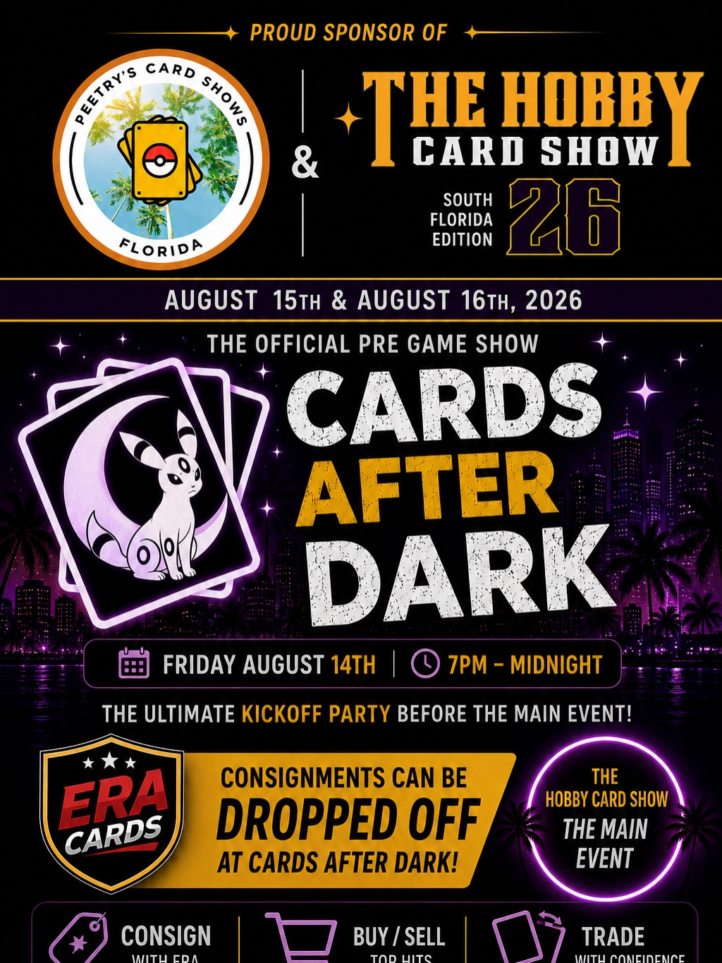 Three days. Two shows. One huge hobby weekend — plus a Golden Ticket. Find us at booths 503 & 504 at The Hobby Card Show